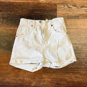 Zara White Jean Shorts for Women